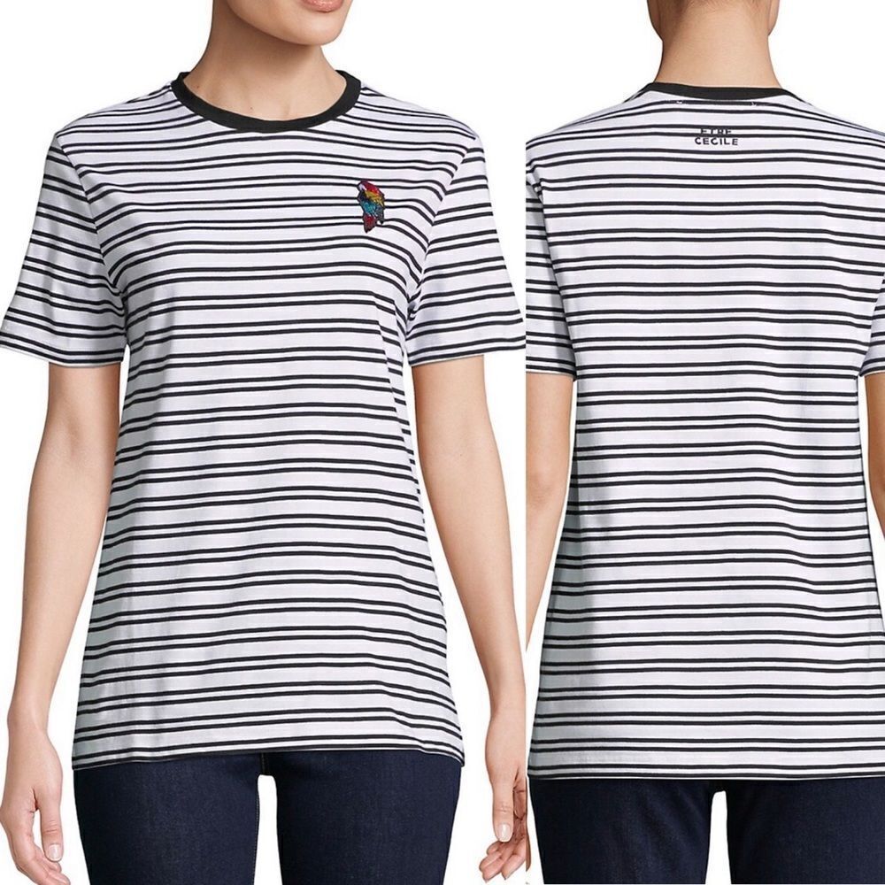 Etre Cecile
Parrot Badge Cotton T-Shirt